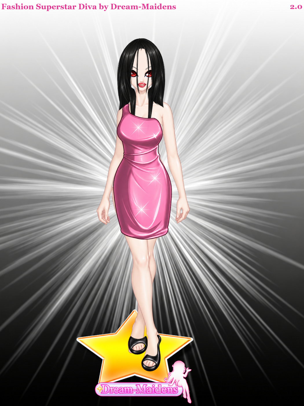 The Fashion Superstar Diva wearing a styled outfit in her colorful dressing room