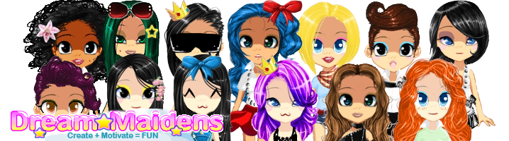 Dream-Maidens characters from the 2015 website header